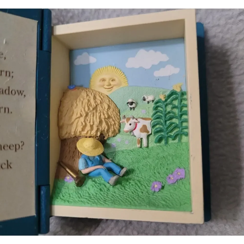Vintage Hallmark Christmas Ornament Little Boy Blue Mother Goose Book 97 3D